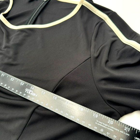 TALBOTS Women's XL Black White Tie 3/4 Sleeve‎ Sheath Dress Professional Stretch - Picture 6 of 8